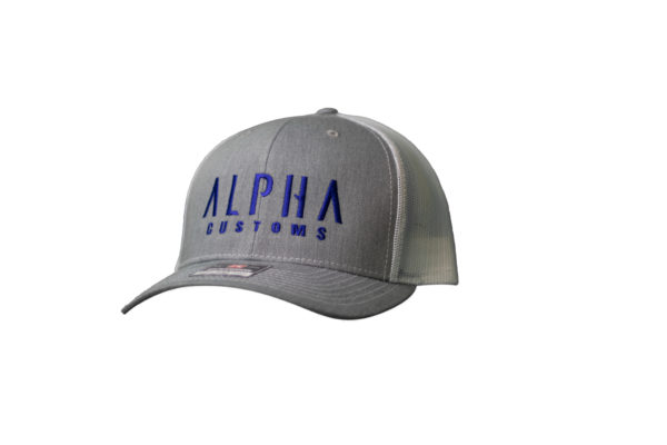 Blue Logo White Trucker Hat