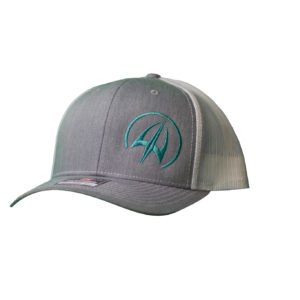 Teal Symbol White Trucker Hat