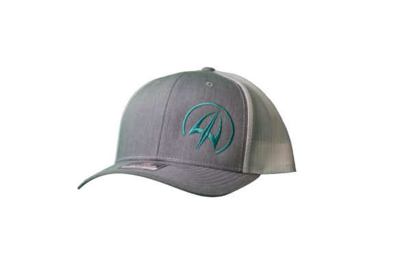 Teal Symbol White Trucker Hat