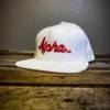 MYSTERY White Snap Back with Red Stitching