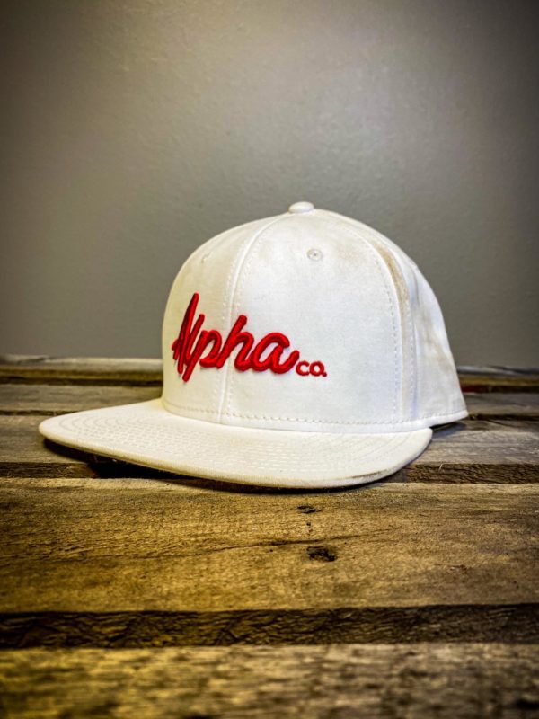 MYSTERY White Snap Back with Red Stitching - Image 3
