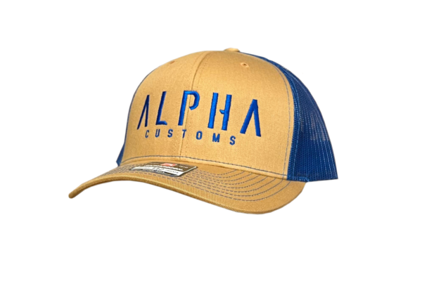 Royal Blue Logo Brown Trucker Hat