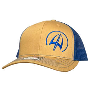 Royal Blue Symbol Brown Trucker Hat
