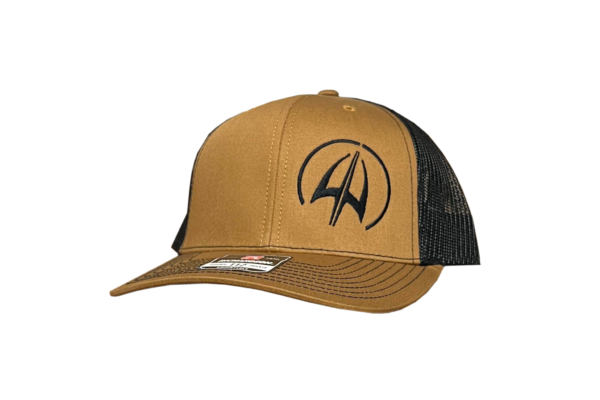 Black Symbol Brown Trucker Hat