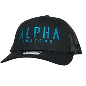 Teal Logo Black Trucker Hat